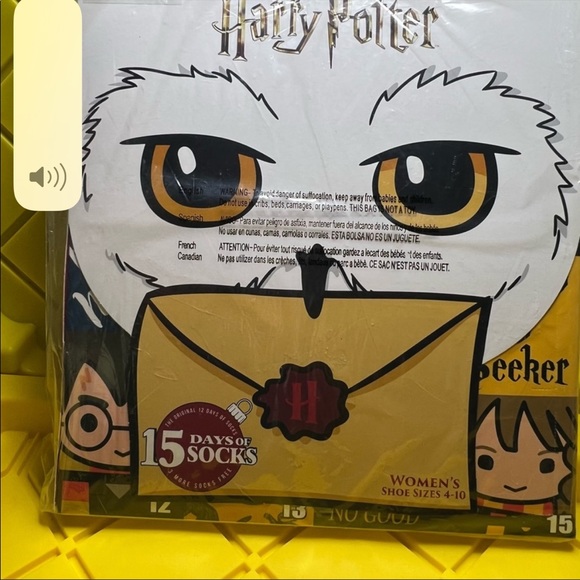 Harry Potter Hedwig 15 days of Socks Advent Calendar - Picture 3 of 5